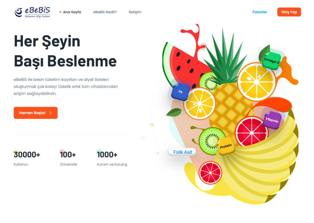 eBeBiS Homepage screenshot